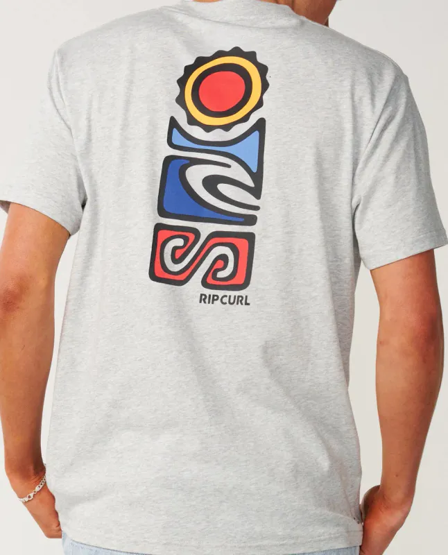 Rip Curl S-Series Vaporcool Stack Relaxed Tee - T-skjorte - Grey Marle