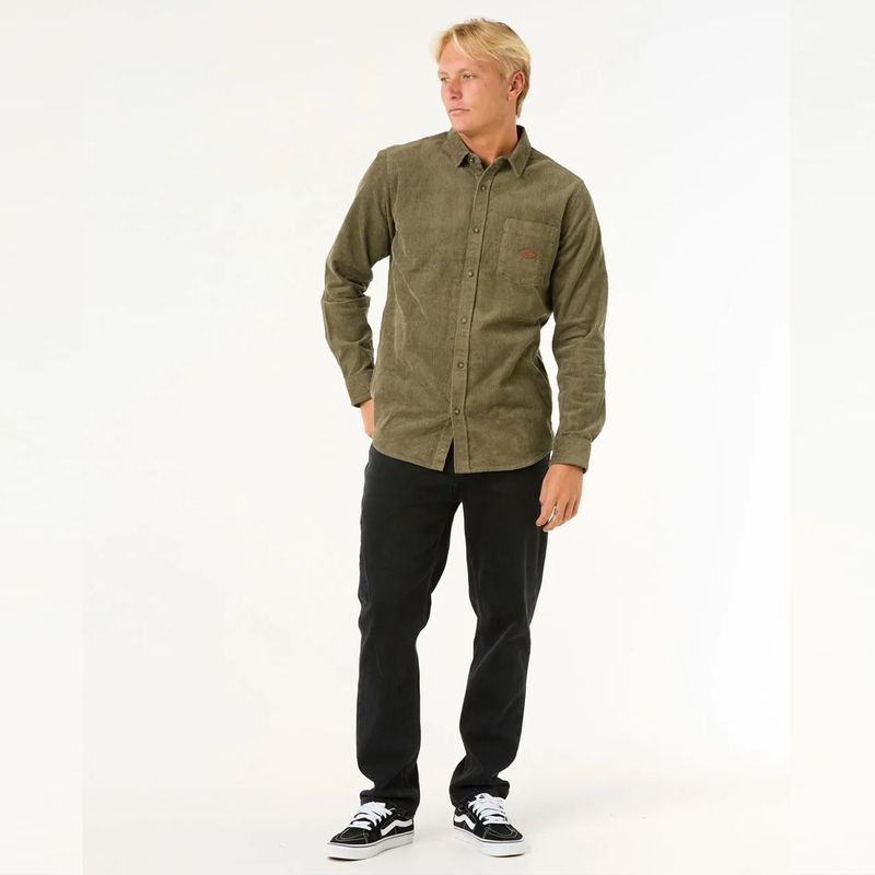 Rip Curl Classic Surf Cord Long Sleeve Shirt - Dusty Olive