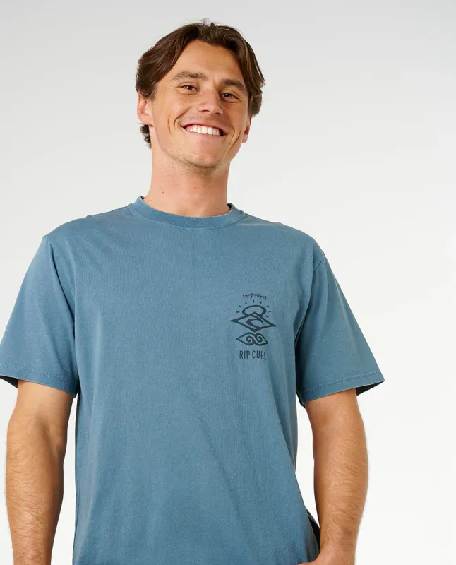 Rip Curl - Search Icon Relaxed T-Skjorte - Bluefin