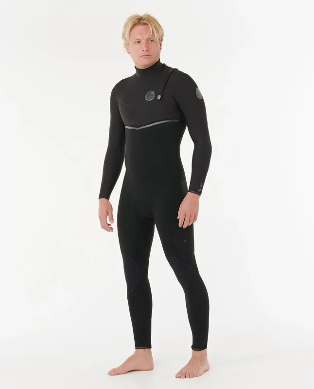 Rip Curl 4/3 E Bomb E7 Zip Free Våtdrakt - Black