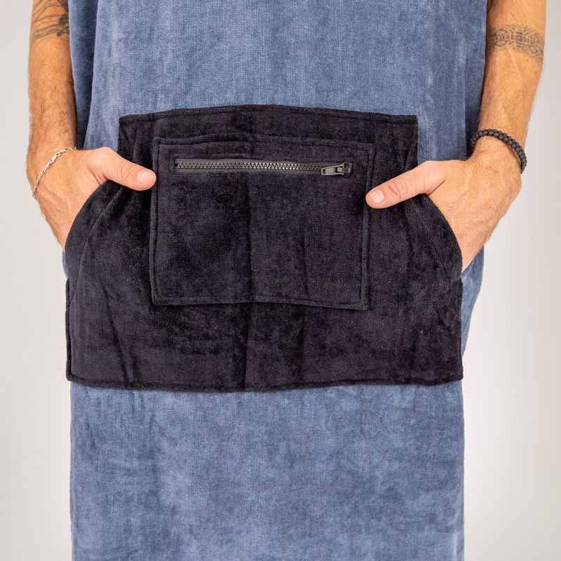 O&E - Skifteponcho med hette - Daybreak - Navy