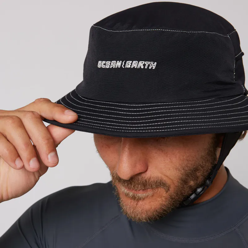 O & E - G-Land Soft Peak Surf Hat - Black