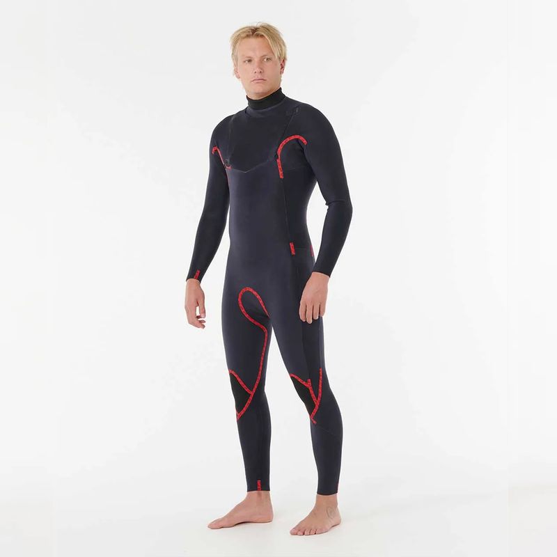 Rip Curl 3/2 Dawn Patrol Pro Chest Zip Våtdrakt - Red