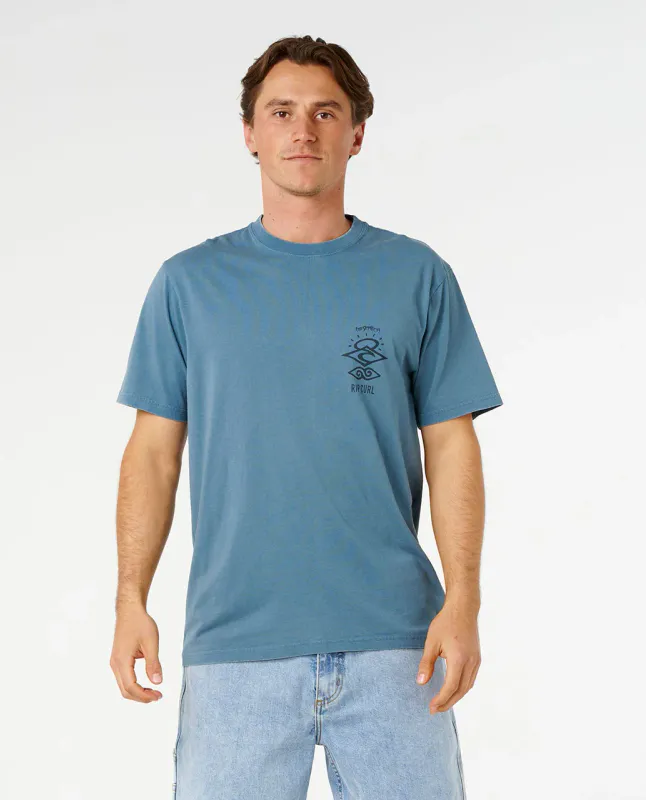 Rip Curl - Search Icon Relaxed T-Skjorte - Bluefin