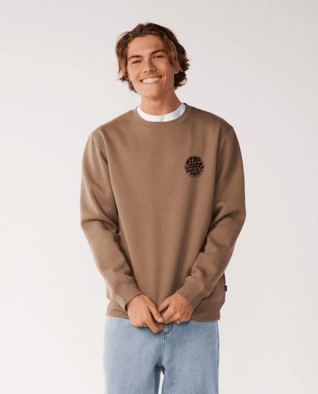Rip Curl - Wettie Icon Crew Genser - Walnut
