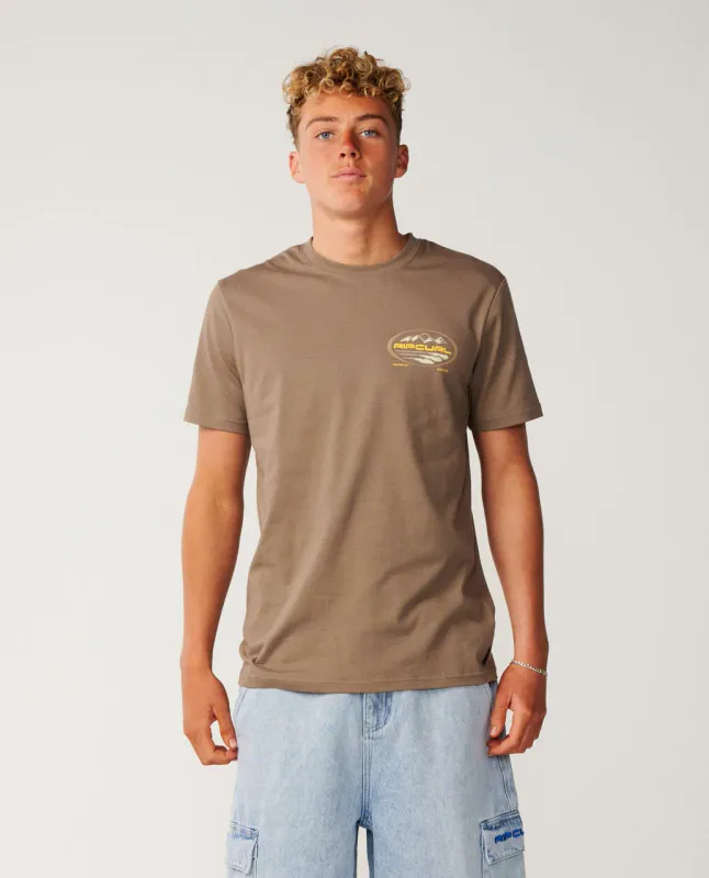 Rip Curl S-Series VC Peaks Tee - T-skjorte - Walnut