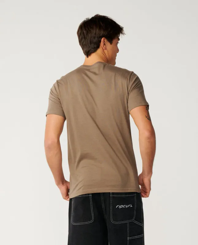 Rip Curl - Wettie Icon T-skjorte - Walnut