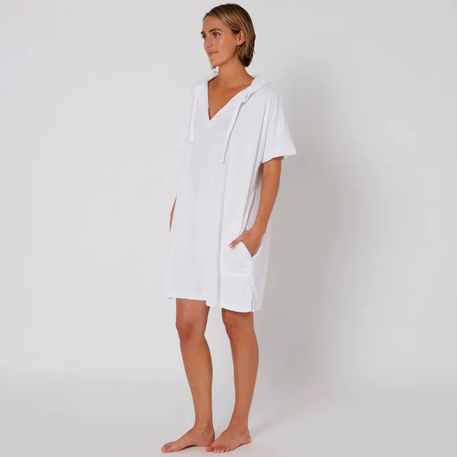 Hovedbilde O&E - Skifteponcho med hette - Ladies V Neck - White