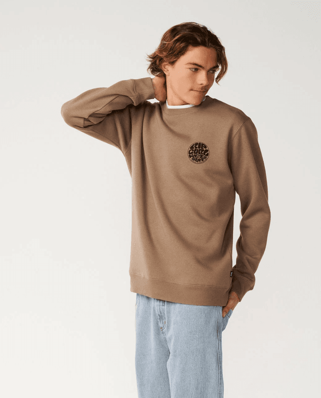 Rip Curl - Wettie Icon Crew Genser - Walnut