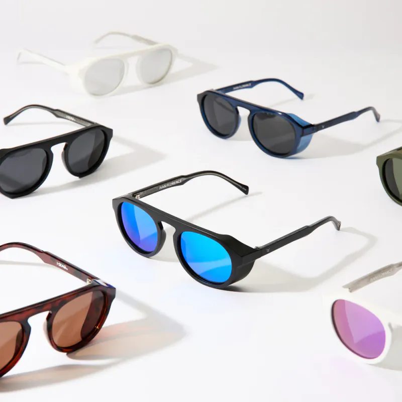 I-SEA Ivan Florence - Black/Blue Mirror Polarized Solbriller