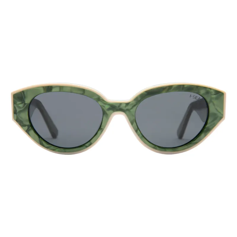 I-SEA Suki - Moss Acetate/Smoke Polarized Solbriller