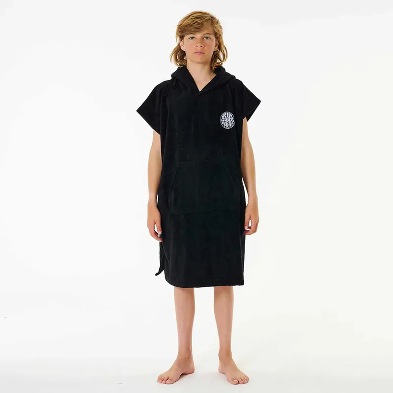 Rip Curl - Skifteponcho Barn - Kids Logo Hooded Towel - Black