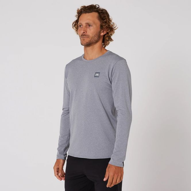 Hovedbilde O & E - Mens Surf Long Sleeve Rash Shirt - Rash Guard - Grey