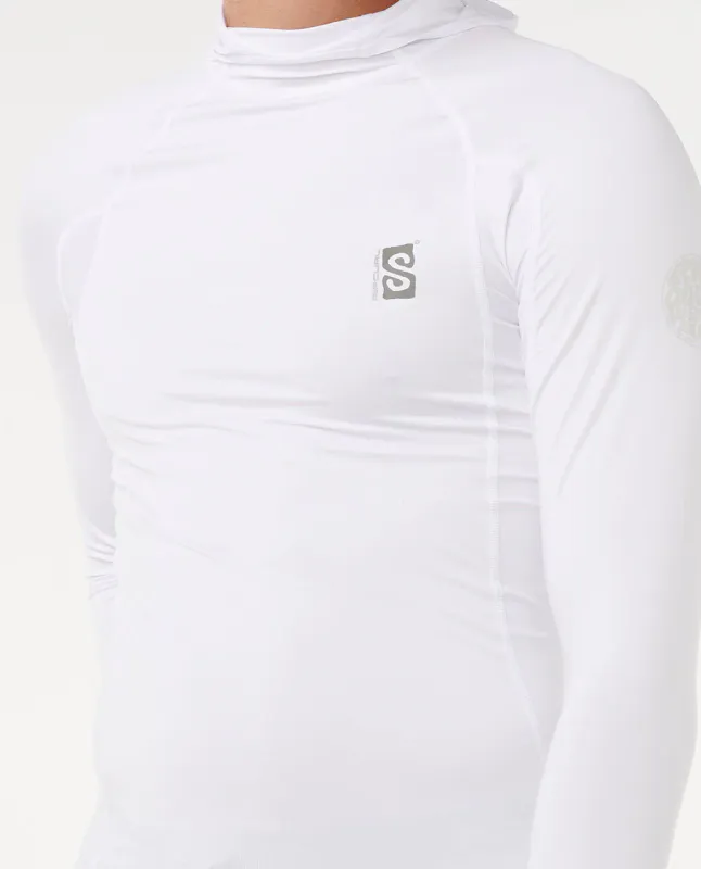 Rip Curl - Search UPF50 Performance L/S Hooded Rash Guard - White