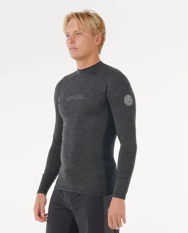Rip Curl - Dawn Patrol UPF50 Perf Long Sleeve Rash Guard - Black Marle