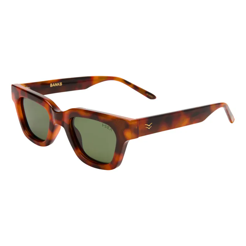 I-SEA Banks - Tort/Green Polarized Solbriller