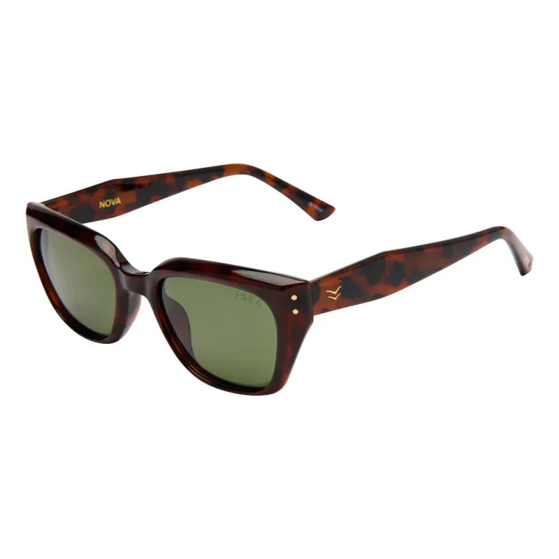 I-SEA Nova - Tort/Green Polarized Solbriller