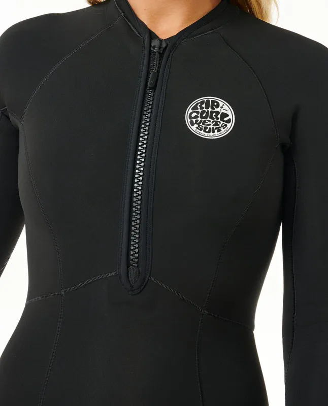 Rip Curl Dame - G-Bomb 1.5mm LS Springsuit Zip – Black
