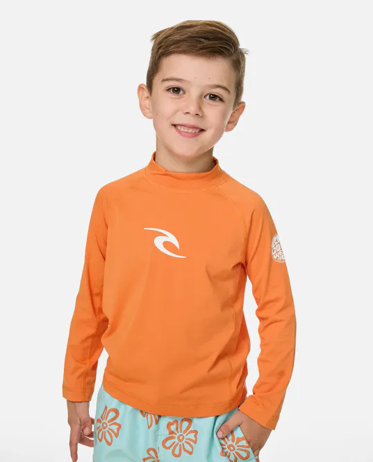 Hovedbilde Rip Curl Barn - Waves UPF Long Sleeve Rash Vest - Orange