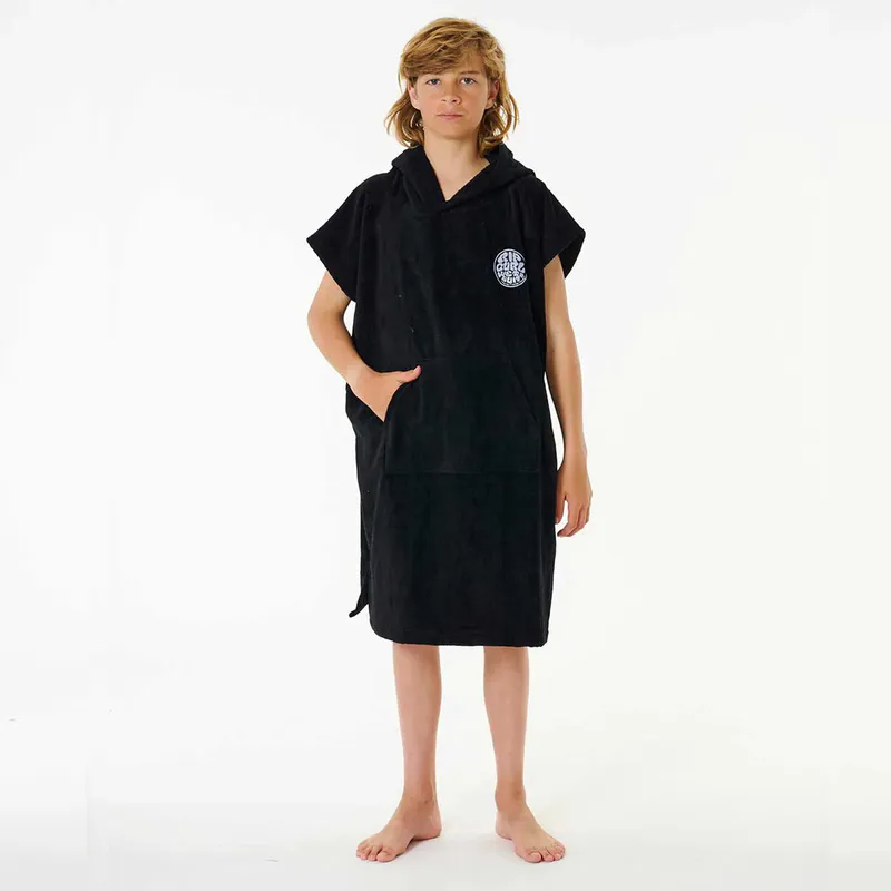 Rip Curl - Skifteponcho Barn - Kids Logo Hooded Towel - Black