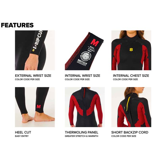 Hovedbilde Rip Curl 5/4 Surf School Back Zip Våtdrakt - Black